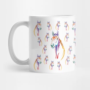 Abstract Horse Heads in full color Horses make lovely companions Im sure you know somebody who loves Horses. Mug